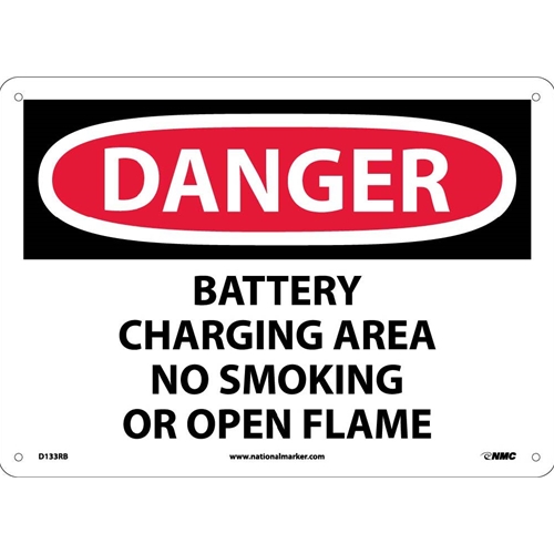 Danger Battery Charging Area Sign (D133RB)