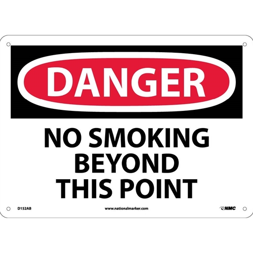 Danger No Smoking Beyond This Point Sign (D152AB)