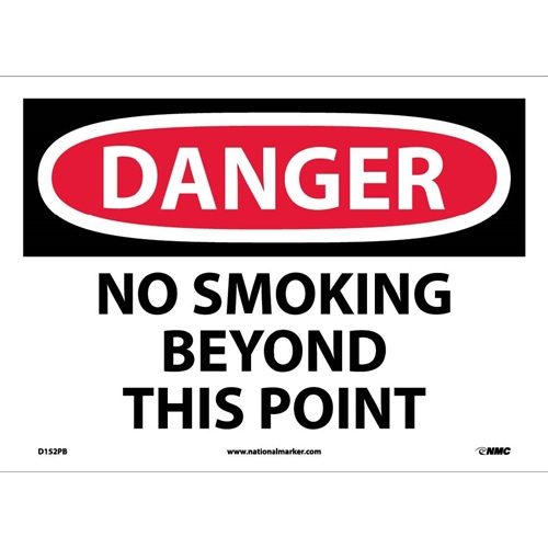 Danger No Smoking Beyond This Point Sign (D152PB)
