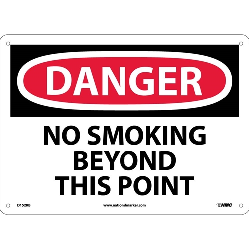 Danger No Smoking Beyond This Point Sign (D152RB)