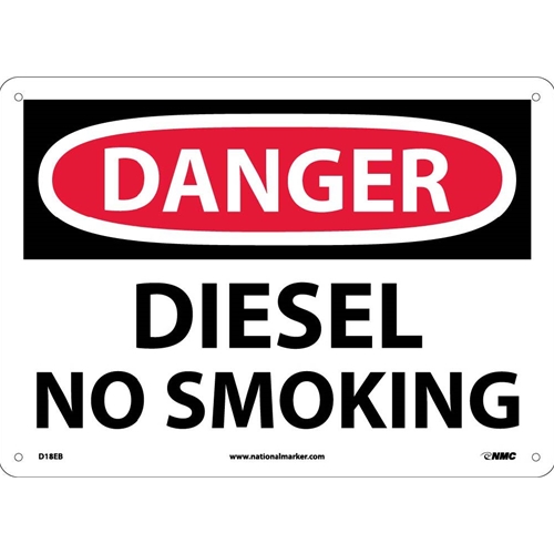 Danger Diesel No Smoking Sign (D18EB)