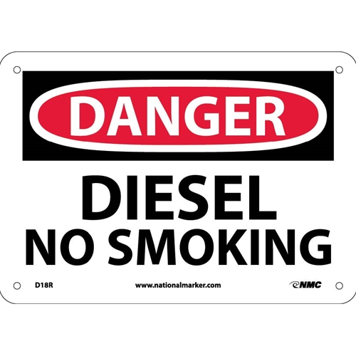 Danger Diesel No Smoking Sign (D18R)
