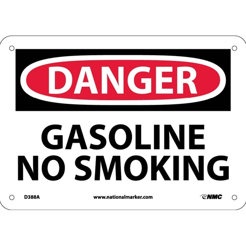 Danger Gasoline No Smoking Sign (D388A)
