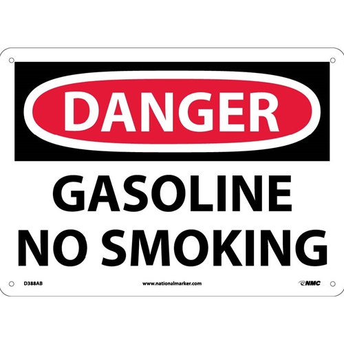 Danger Gasoline No Smoking Sign (D388AB)