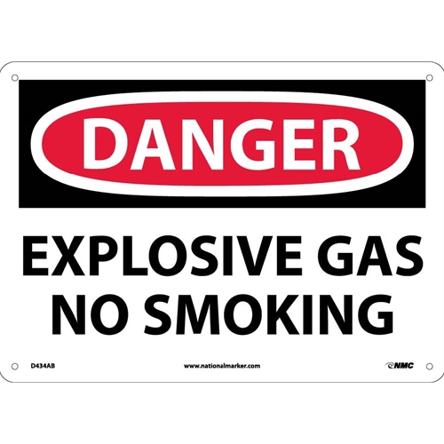 Danger Explosive Gas No Smoking Sign (D434AB)