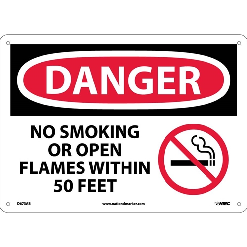 Danger No Smoking Sign (D673AB)