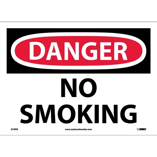 Danger No Smoking Sign (D79PB)