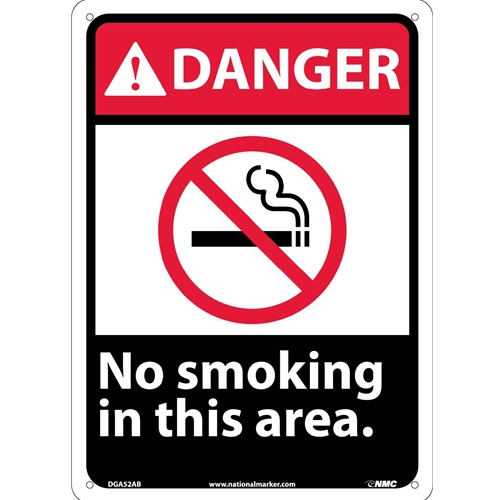 Danger No Smoking In This Area Sign (DGA52AB)