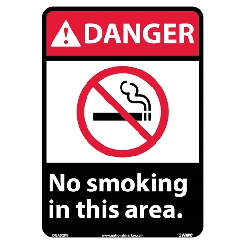 Danger No Smoking In This Area Sign (DGA52PB)