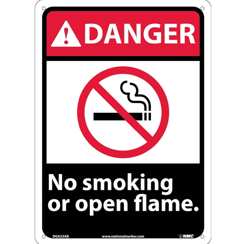 Danger No Smoking Or Open Flame Sign Dga Ab