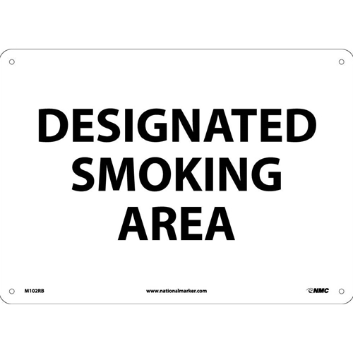 Designated Smoking Area Sign (M102RB)