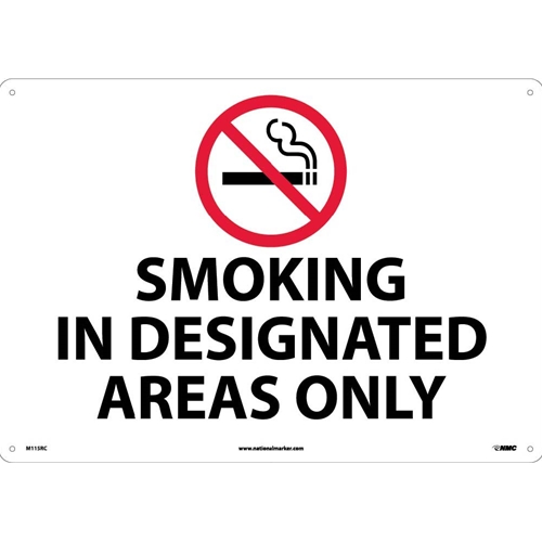 Smoking In Designated Areas Only Sign (M115RC)