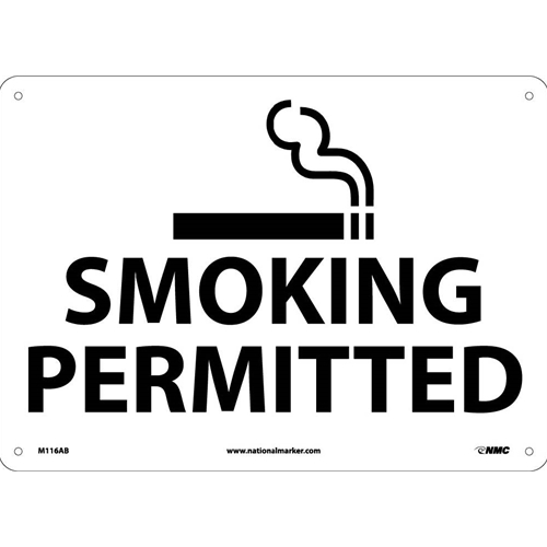 Smoking Permitted Sign (M116AB)