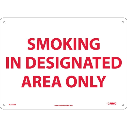 Smoking In Designated Area Only Sign (M248RB)