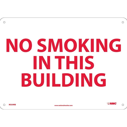 No Smoking In This Building Sign (M359RB)