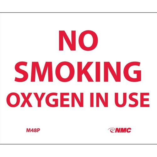 No Smoking Oxygen In Use Sign (M48P)