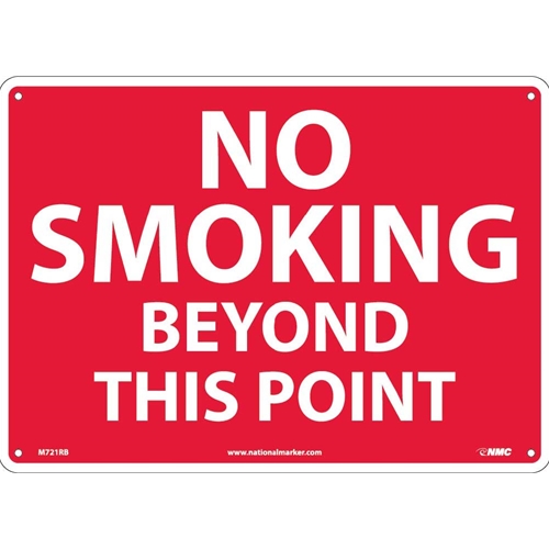 No Smoking Beyond This Point Sign (M721RB)
