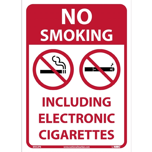 No Smoking Including E Cigarettes Sign (M952PB)
