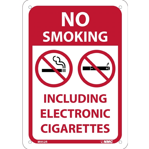 No Smoking Including E Cigarettes Sign (M952R)