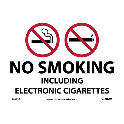 No Smoking Including E Cigarettes Sign (M953P)