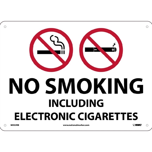 No Smoking Including E Cigarettes Sign (M953RB)