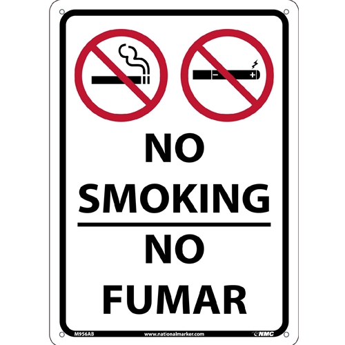 No Smoking Bilingual Sign (M956AB)