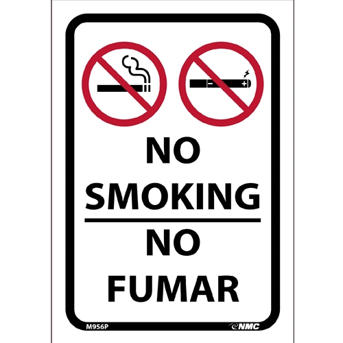 No Smoking Bilingual Sign (M956P)