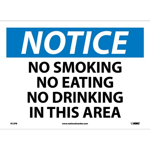 Notice No Smoking Sign (N12PB)