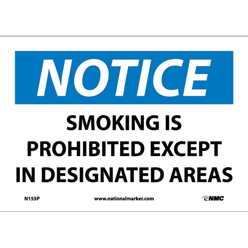 Notice Smoking Is Prohibited Sign (N155P)