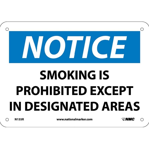 Notice Smoking Is Prohibited Sign (N155R)
