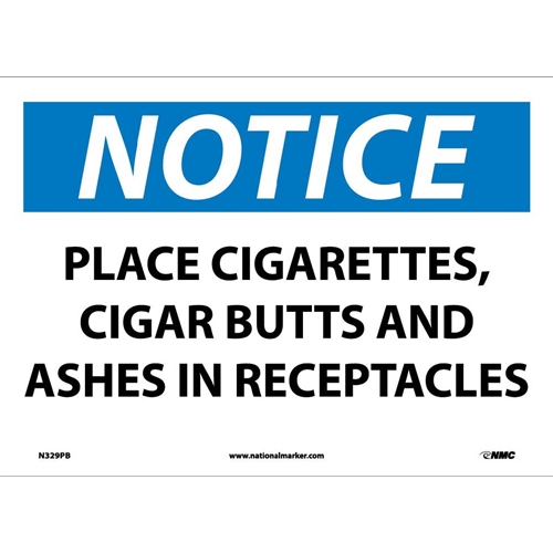 Notice Smoking General Safety Sign (N329PB)