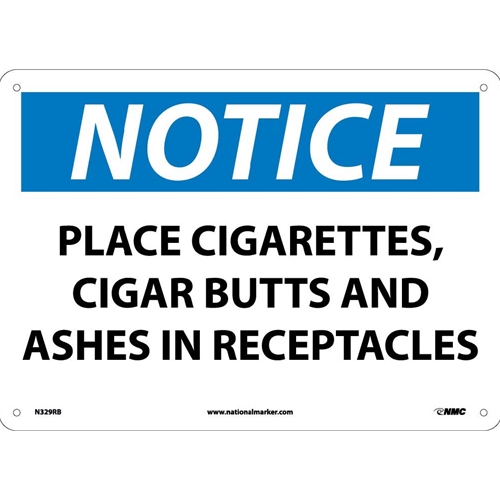 Notice Smoking General Safety Sign (N329RB)