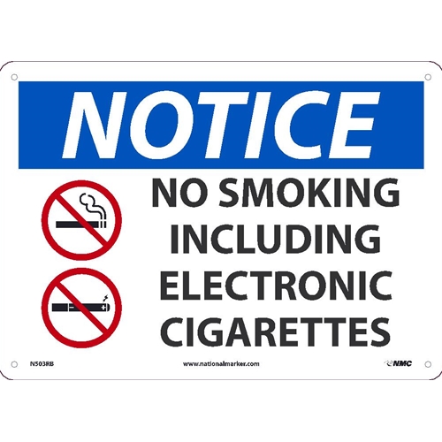 No Smoking Including E Cigarettes Sign (N503RB)