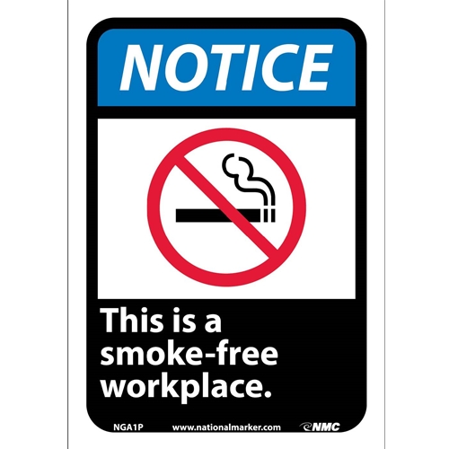 Notice This Is A Smoke-Free Workplace Sign (NGA1P)