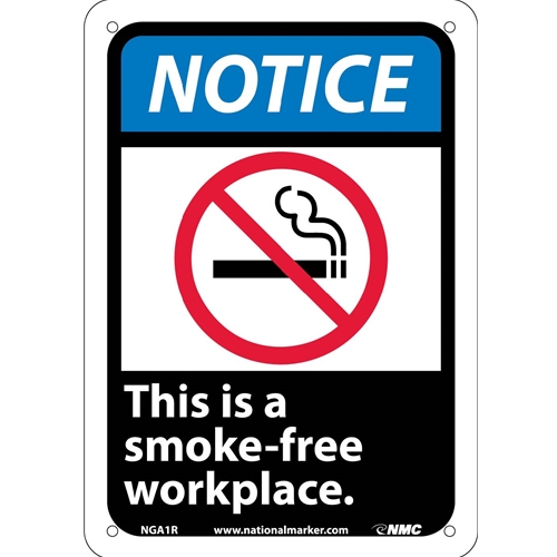 Notice This Is A Smoke-Free Workplace Sign (NGA1R)