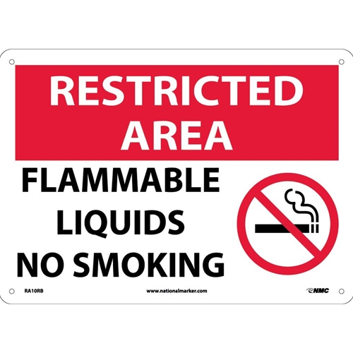 Restricted Area Do Not Smoke In This Area Sign (RA10RB)