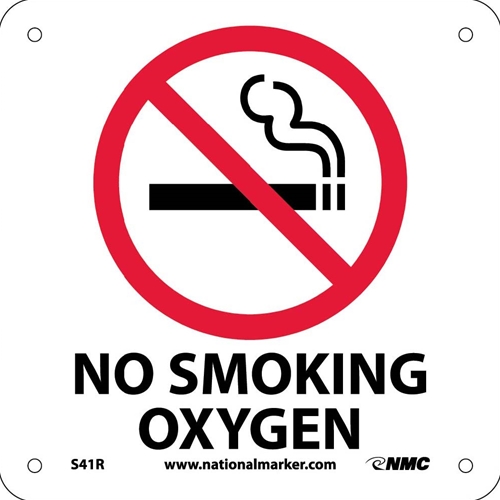 No Smoking Oxygen Sign (S41R)