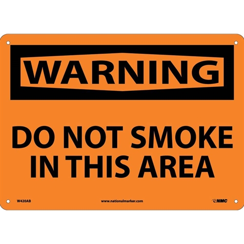 Warning Do Not Smoke In This Area Sign (W420AB)