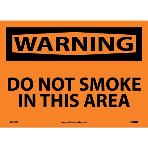 Warning Do Not Smoke In This Area Sign (W420PB)