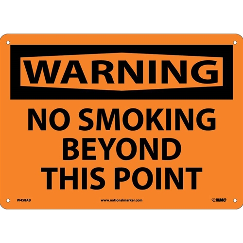 Warning No Smoking Beyond This Point (W458AB)