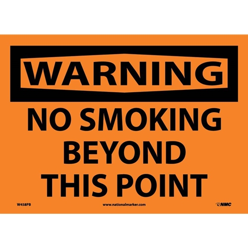 Warning No Smoking Beyond This Point (W458PB)