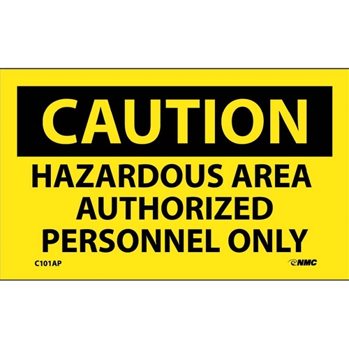 Caution Hazardous Area Label (C101AP)