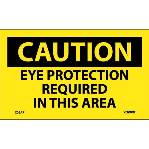 Caution Eye Protection Required In This Area Label (C26AP)