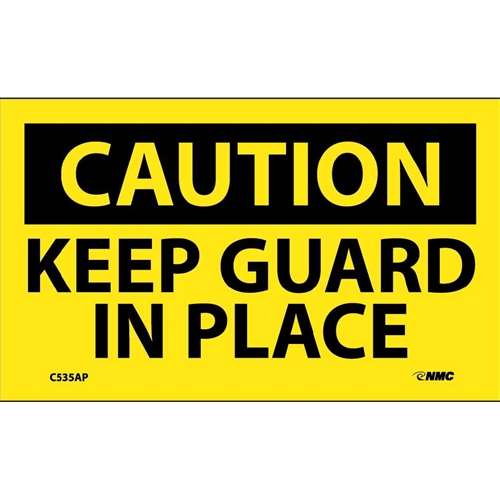 Caution Keep Guards In Place Label (C535AP)