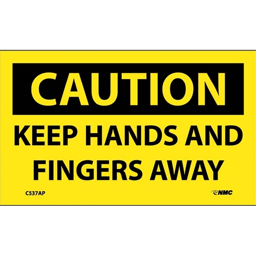 Caution Keep Hands And Fingers Away Label (C537AP)