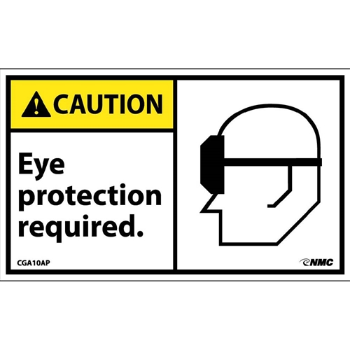 Caution Eye Protection Required Label (CGA10AP)