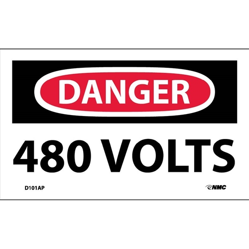 Danger 480 Volts Label (D101AP)