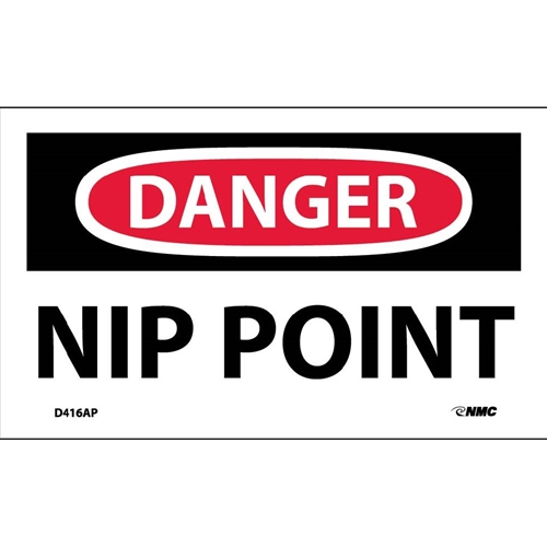 Danger Nip Point Label (D416AP)