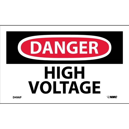 Danger High Voltage Label (D49AP)