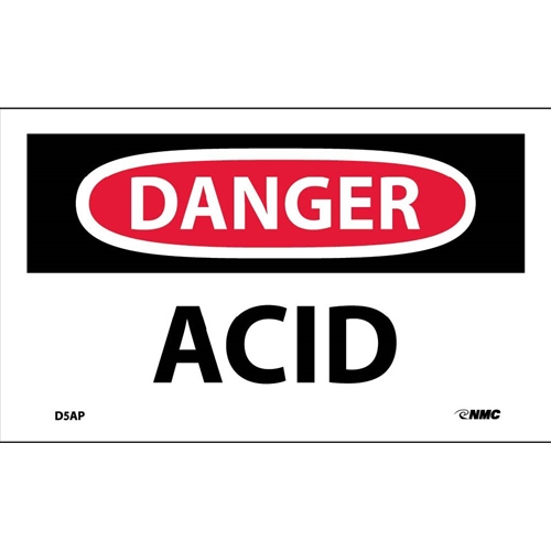 Danger Acid Label (D5AP)